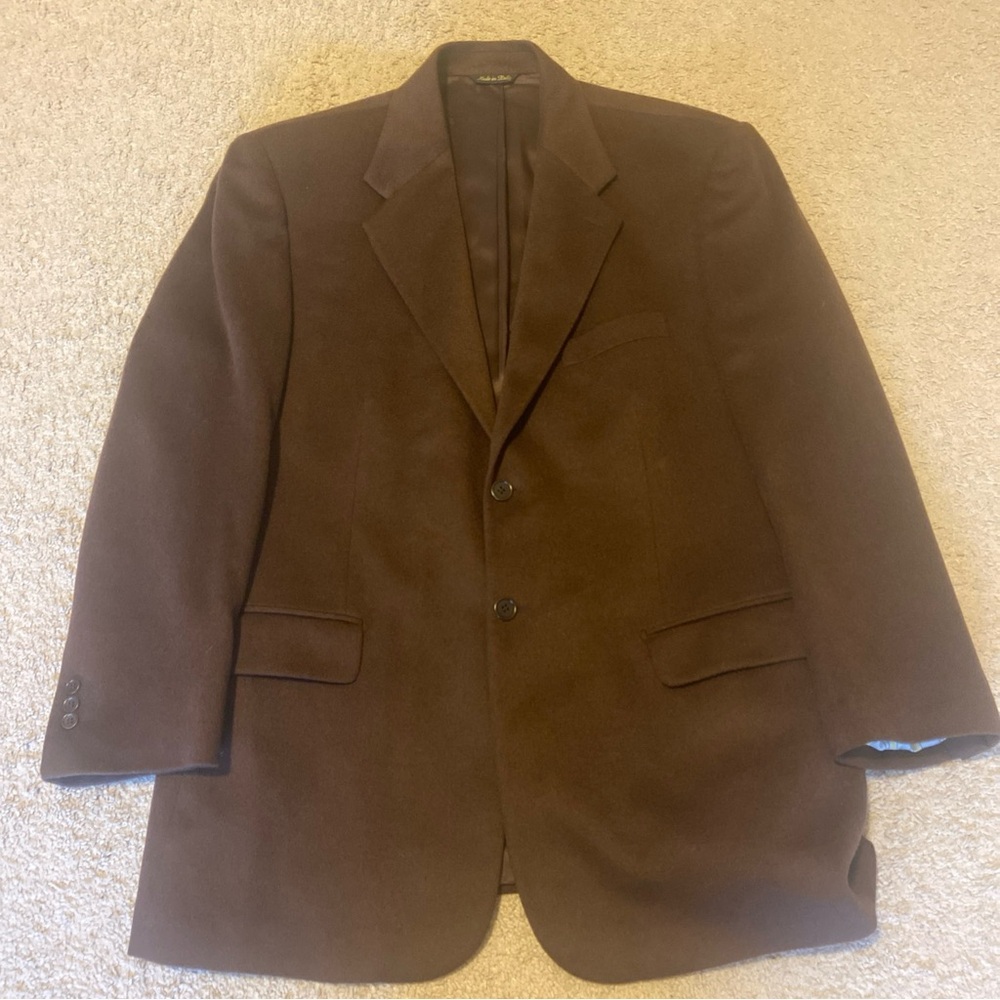 Louis Dell’Olio 100% Cashmere Brown Sport Coat made in Italy